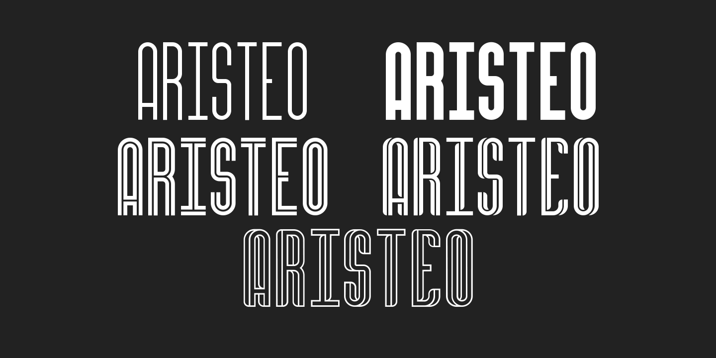Aristeo Bold Italic Solid Font preview
